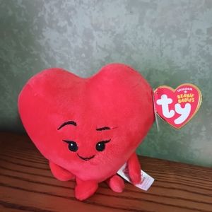 Ty Beanie Babies RARE Heart EMOJI MOVIE Collectible Plush Toy NWT A